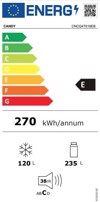 Candy Ψυγειοκαταψύκτης 355lt NoFrost Υ185xΠ59.5xΒ66.7εκ. Μαύρος CNCQ4T618EB Candy Psugiokatapsuktis 355lt NoFrost u185xP59.5xB66.7ek. Mavros CNCQ4T618EB